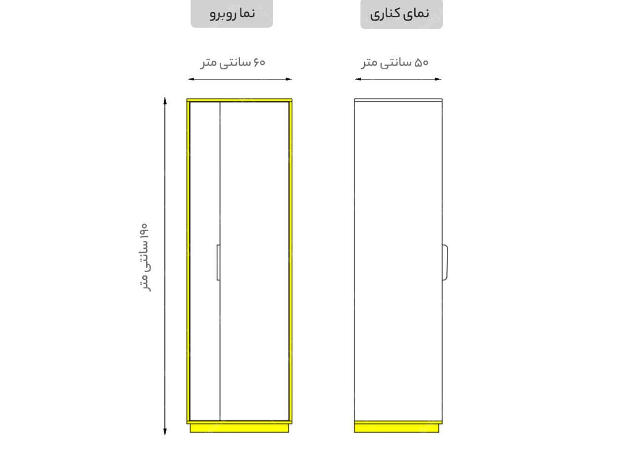 عکس کمد درب لولایی دو رنگ DL 41